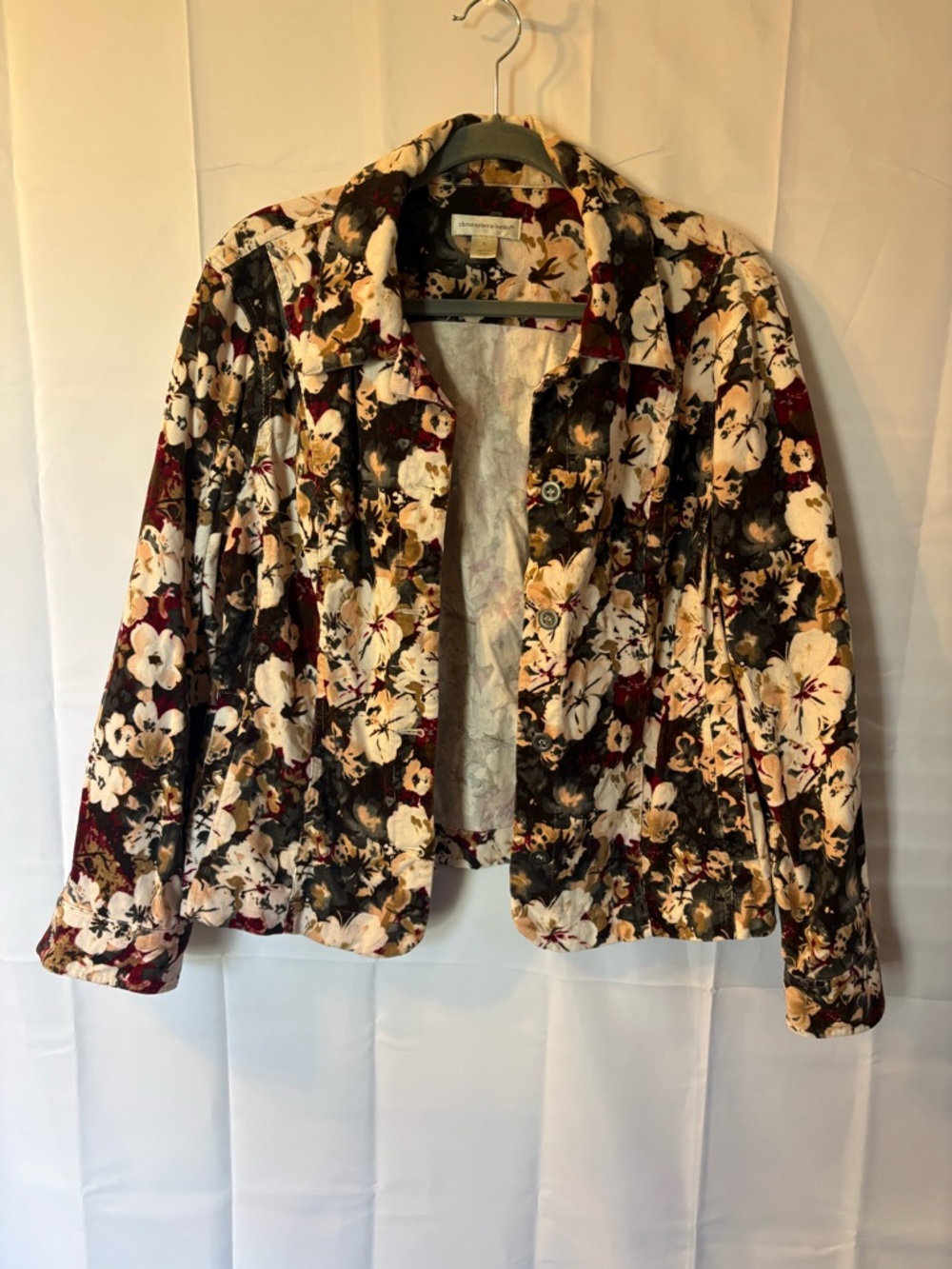 Christopher & Banks Floral Corduroy Blazer - Size XL